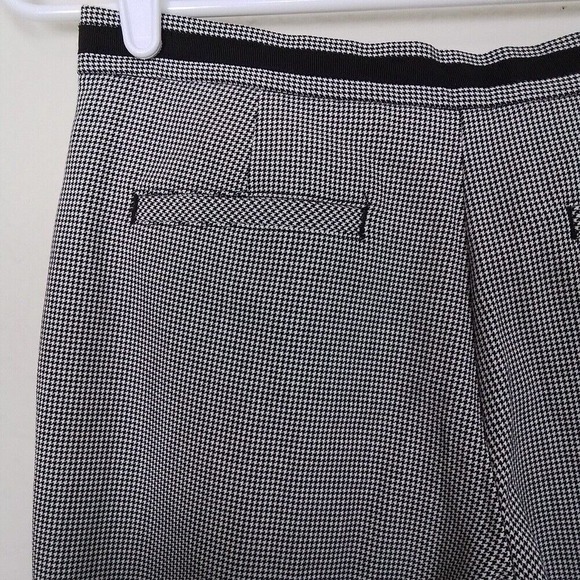Liz Claiborne Tabitha‎ Pant 2 Petite Black White Herringbone Mid Rise Straight - Picture 11 of 15